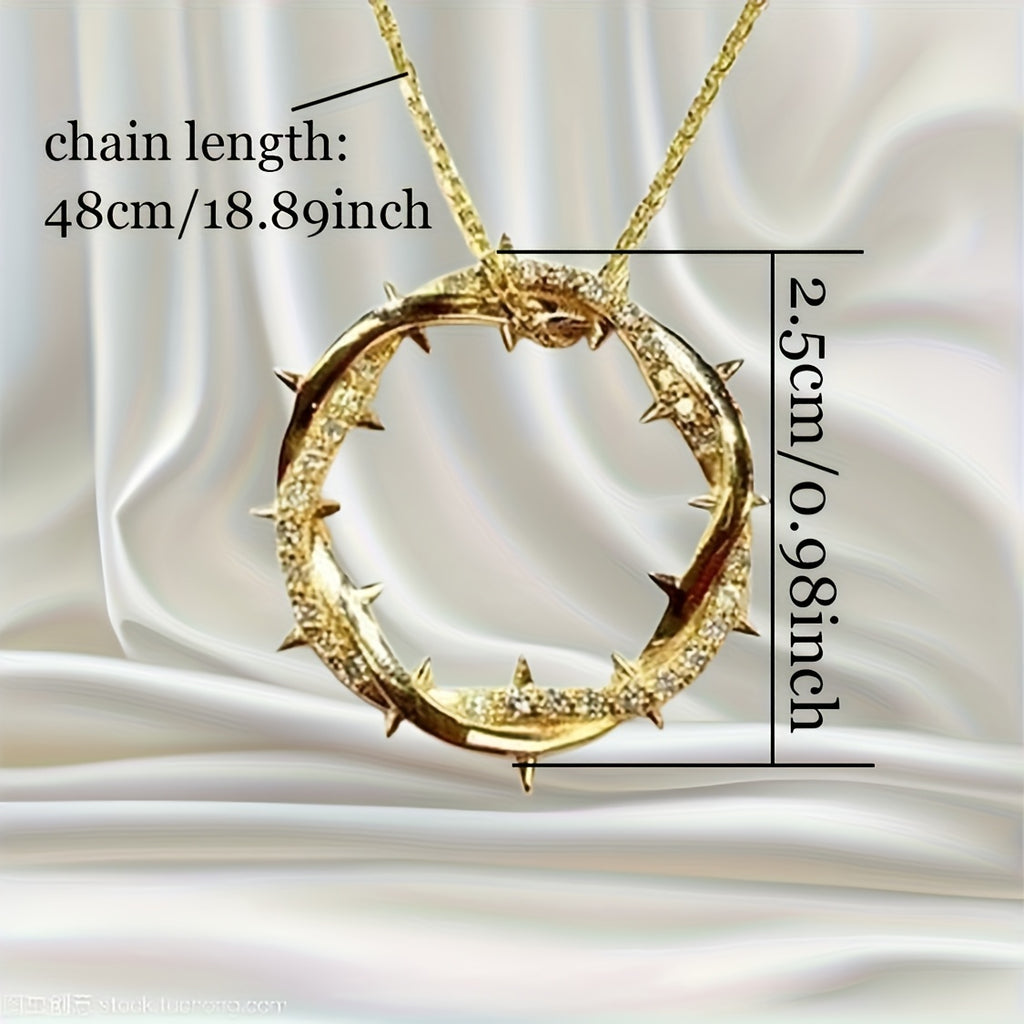925 Silver Inlaid 1-Carat Moissanite Thorn Ring Pendant Suitable for Daily Wear, Parties, Holiday Gifts with Exquisite Gift Boxes