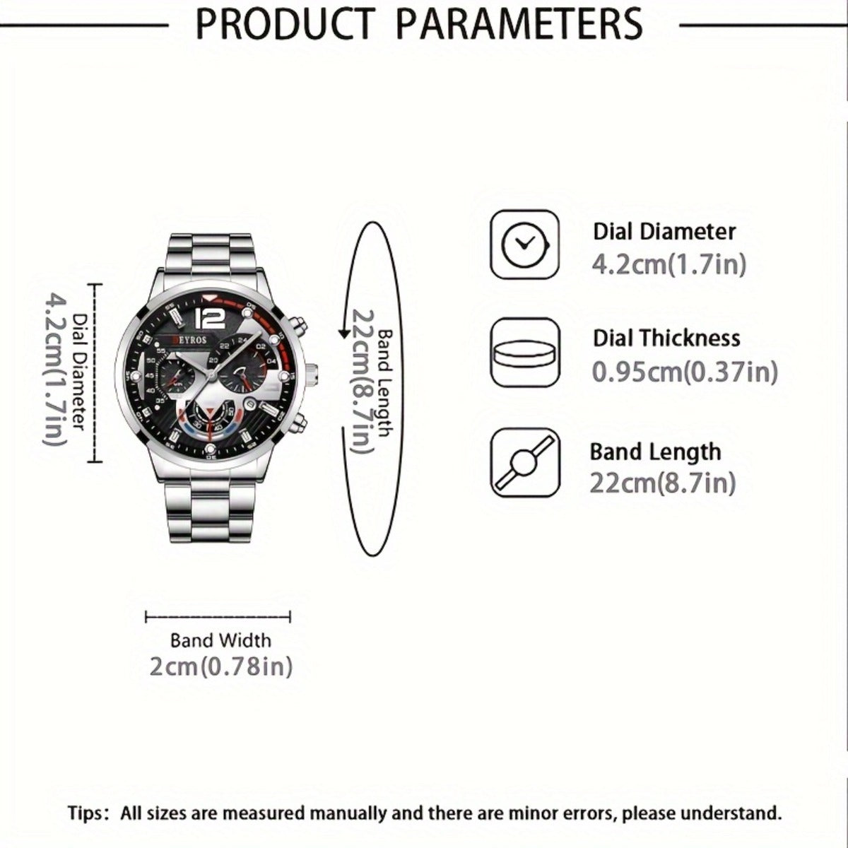 Men's Watch Set 4pcs - Quartz Analog Wristwatch with Date Display, Alloy Case & Strap, Glamorous Round Dial, Casual Fashion Watch Bundle Gift for Men, Christmas Valentine Birthday