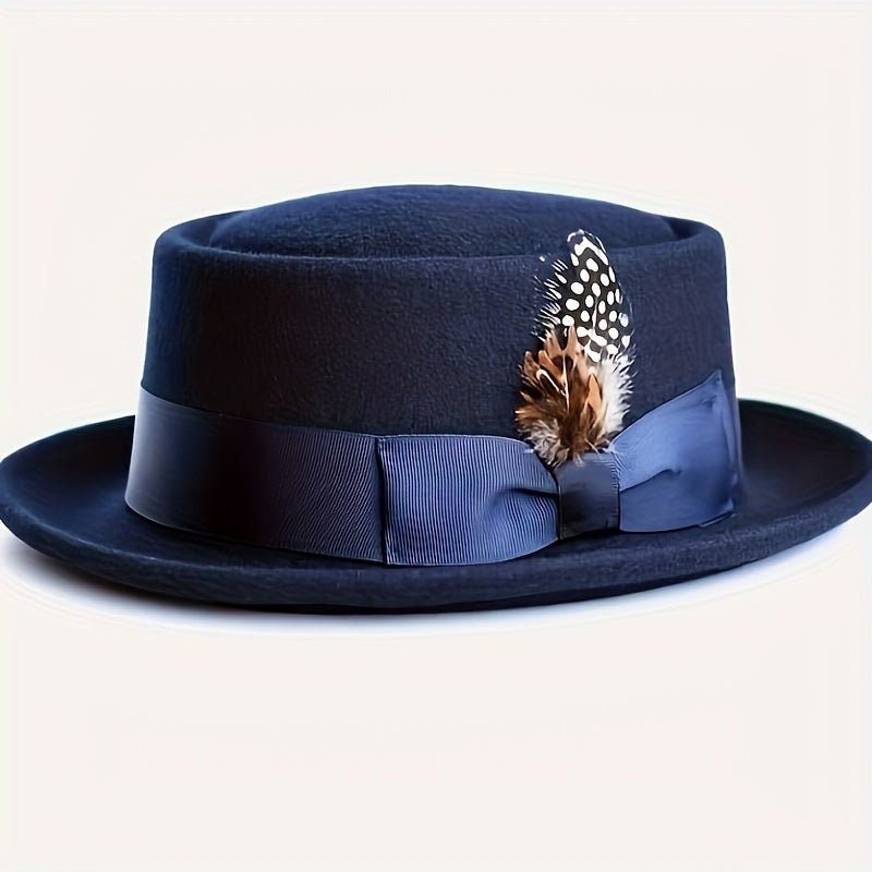 Valentine's Day Gift - Adjustable Pork Pie Hat - Premium Wool - Ideal for Dress Parties, Weddings, Festivals, and the Best Choice for Christmas Gifts