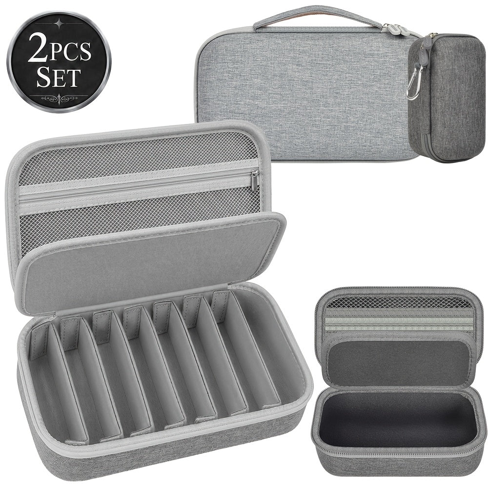 Sunglasses Organizer Case Travel Storage Bag Multi-Slot for Men Women – Portable Protective Eyewear Holder, 2 4 6 Slot & Large Options, Black Brown Grey Pink