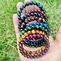 Set of 8 Bracelets Made from 8Mm Tiger Eye Stones - Crafted by Hand, Fashionable And Long-Lasting, Ideal for Everyday Use - Designed for Everyone - an Excellent Present for Valentine'S Day, Birthdays, Or Any Special Event
