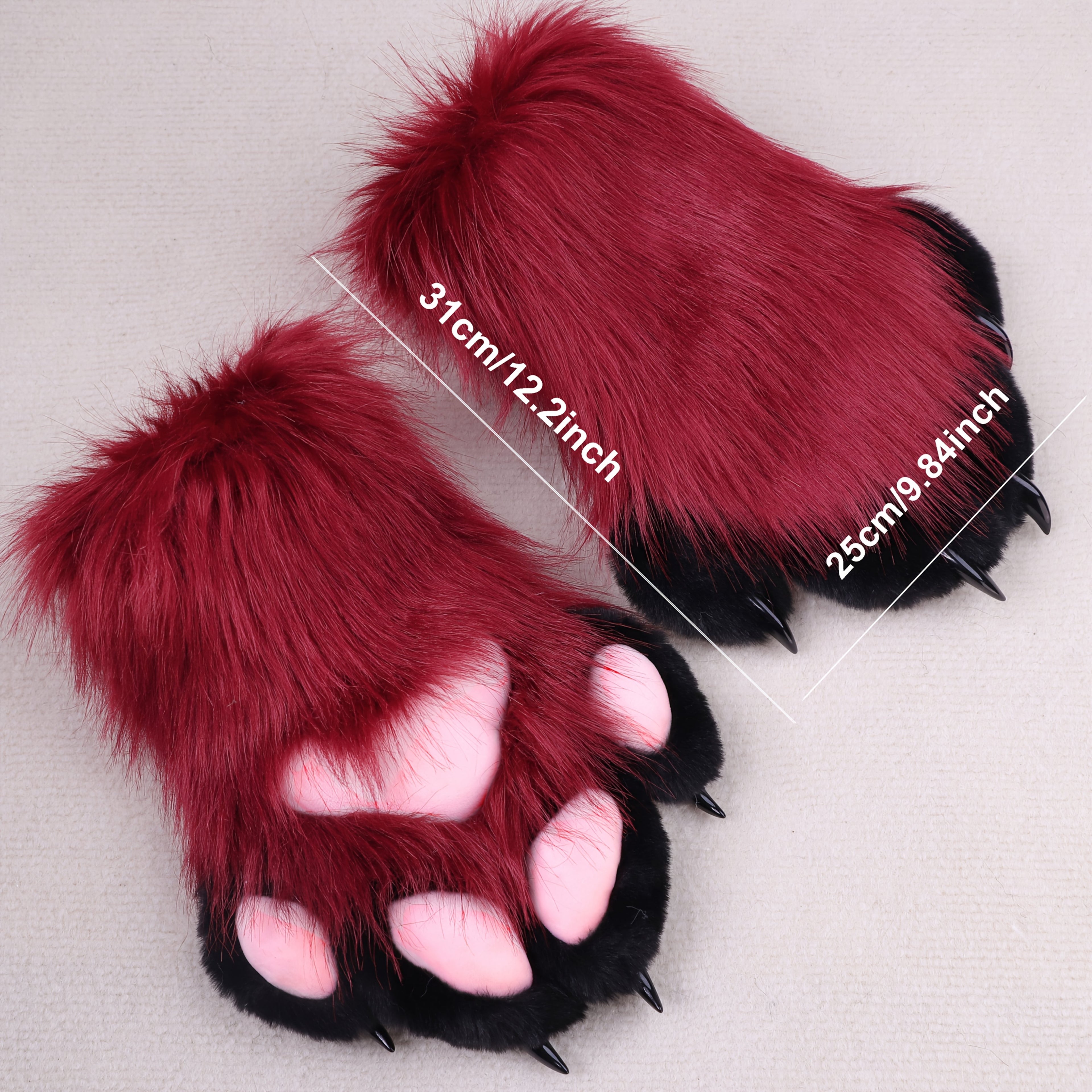 Cat Fox Claw Gloves, Suitable for Costume Role-Playing - Beast Costumes, Orc Animal Role-Playing Claws with Sound Effects, Realistic Furry Costume Claw Additions, Costume Set Embellishments (Available in Various Colors)