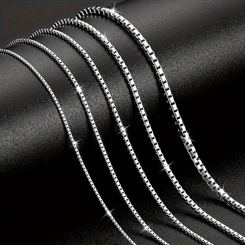 [Sterling Silvery Necklace] 925 Sterling Silvery Women's Necklace, Exquisite And Durable, Available In Sizes 16/ 18/ 20/ 22/ 24inch Cm, An Ideal Choice for Pendant Matching