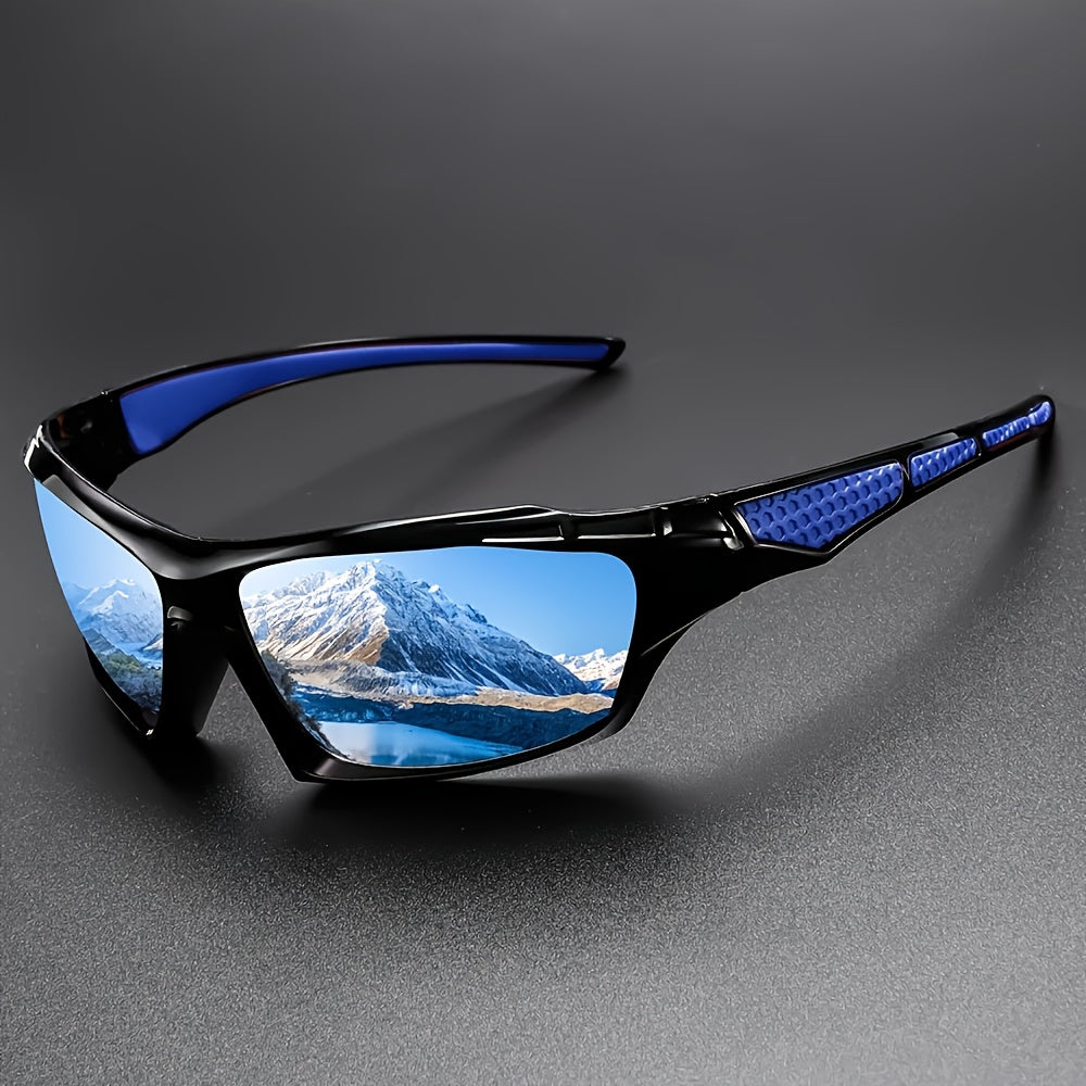VIOLA MAG 5pcs Polarized, Men's Wrap Around Rectangular Protective Bicycle Driving Gl