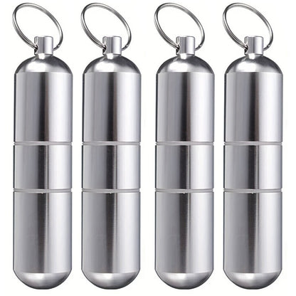Cigarette Case - Mini Portable Holder 4 Pack Aluminum Alloy Slim Pocket Tube with Keychain - main product view