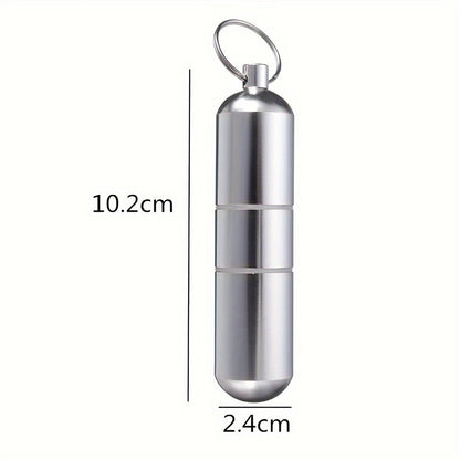 Cigarette Case - Mini Portable Holder 4 Pack Aluminum Alloy Slim Pocket Tube with Keychain - product detail view 4