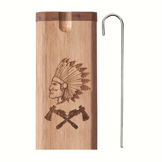 Cigarette Case - Wooden for Men Engraved Storage Box, Slim Portable Holder, Perfect - main product view