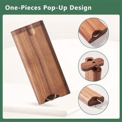 Cigarette Case - Wooden for Men Engraved Storage Box, Slim Portable Holder, Perfect - product detail view 9
