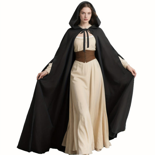 Cloaks & Capes - Hooded Cloak for Women Medieval Renaissance Witch Cape Full Length Gothic - main product view