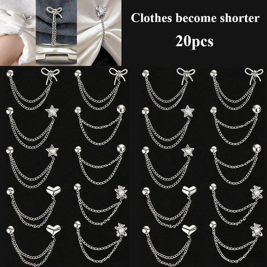 Clothing Accessories - Shortening Clips 20pcs Metal Invisible Safety Pin Hem Buckle Chain - main product view