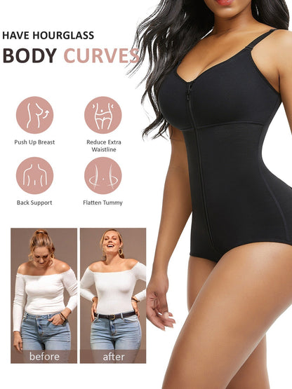 Colombianas Body Shaper Tummy Control Shapewear Zipper Full Bust Corset Bodysuits – view 3