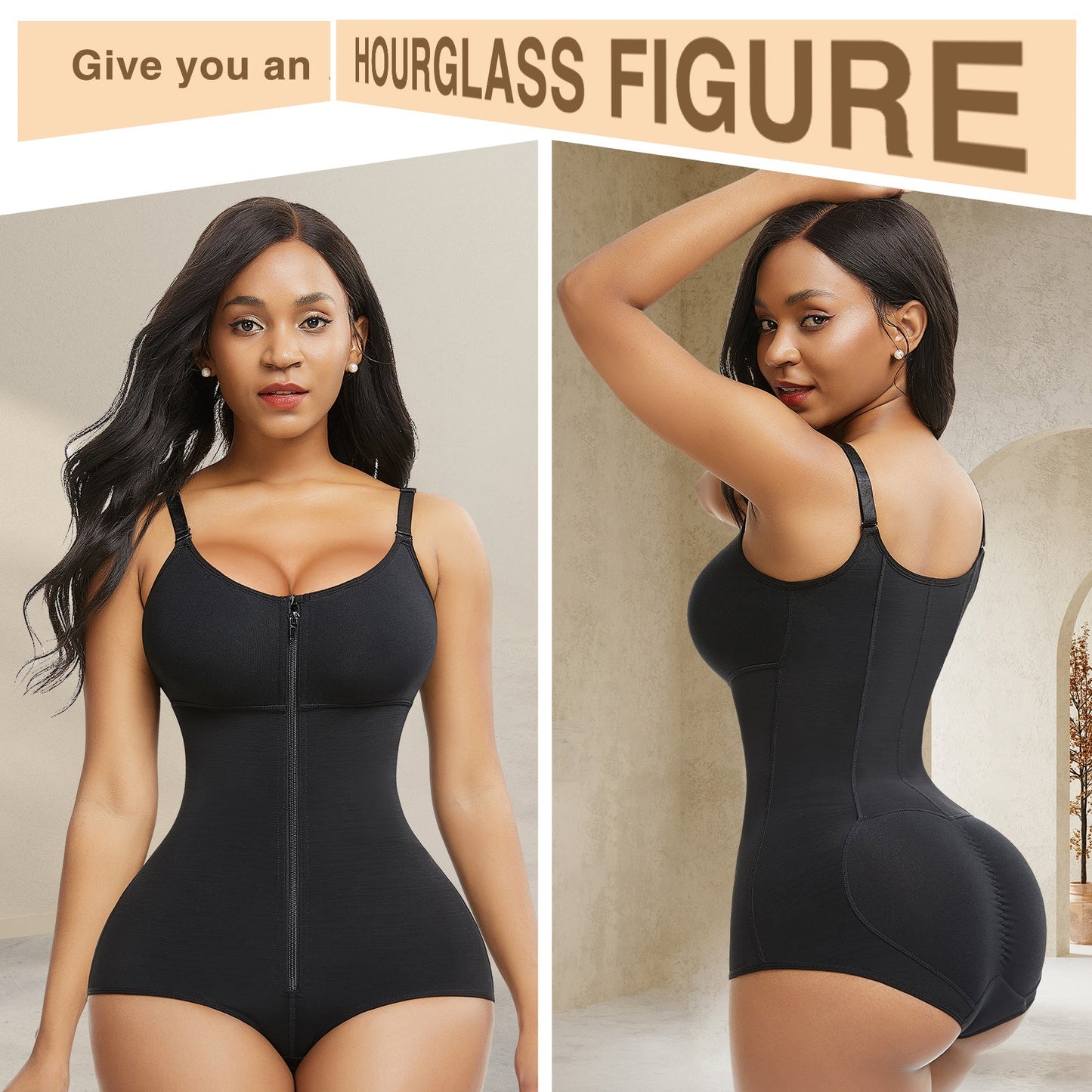 Colombianas Body Shaper Tummy Control Shapewear Zipper Full Bust Corset Bodysuits – view 13