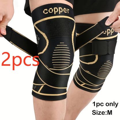 Copper Compression Knee Pads - Adjustable Strap Pair – view 3