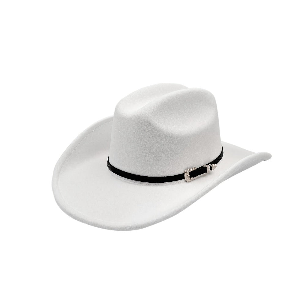 Cowboy Hat - Felt Wide Brim Western Fedora for Men Women Cowgirl Classic Outdoor Ranch - product detail view 11