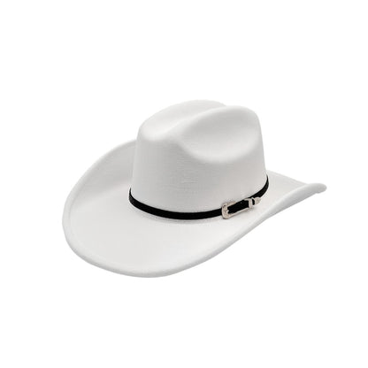Cowboy Hat - Felt Wide Brim Western Fedora for Men Women Cowgirl Classic Outdoor Ranch - product detail view 11