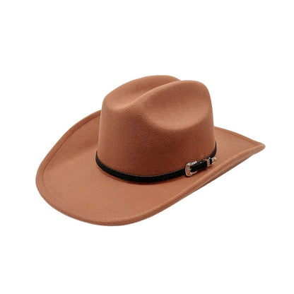 Cowboy Hat - Felt Wide Brim Western Fedora for Men Women Cowgirl Classic Outdoor Ranch - product detail view 13