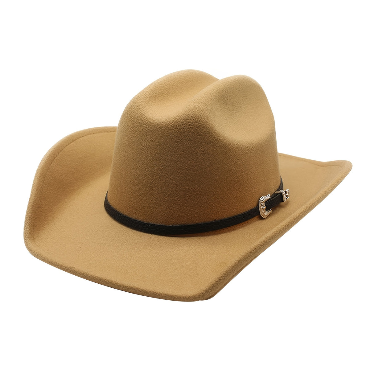 Cowboy Hat - Felt Wide Brim Western Fedora for Men Women Cowgirl Classic Outdoor Ranch - product detail view 20