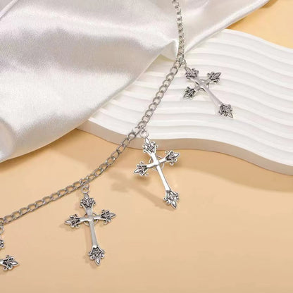 Cross Necklace - Gothic Waist Chain Belt for Women 2 Pack - Y2K Dark Retro Metal Body Chain - product detail view 4