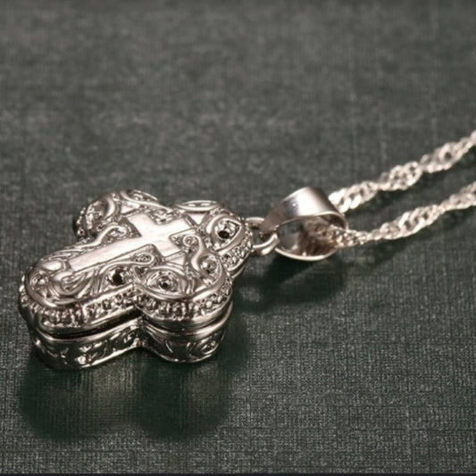 Cross Necklace - Pendant for Women Vintage Bohemian Religious Statement Layered Chain - main product view