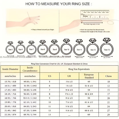 Cross Ring for Women - 925 Silver Cross, Two-Tone Signet Style - size chart HOWTOMEASUREYOURRINGSIZE: Size13