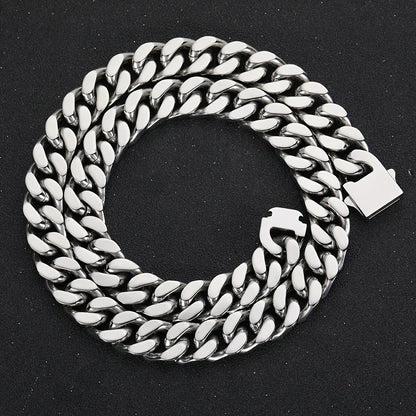 Cuban Link Chain Necklace - Bracelet Men 14mm Miami Hip Hop Chunky Thick for Men Boys Streetwear - product detail view 5