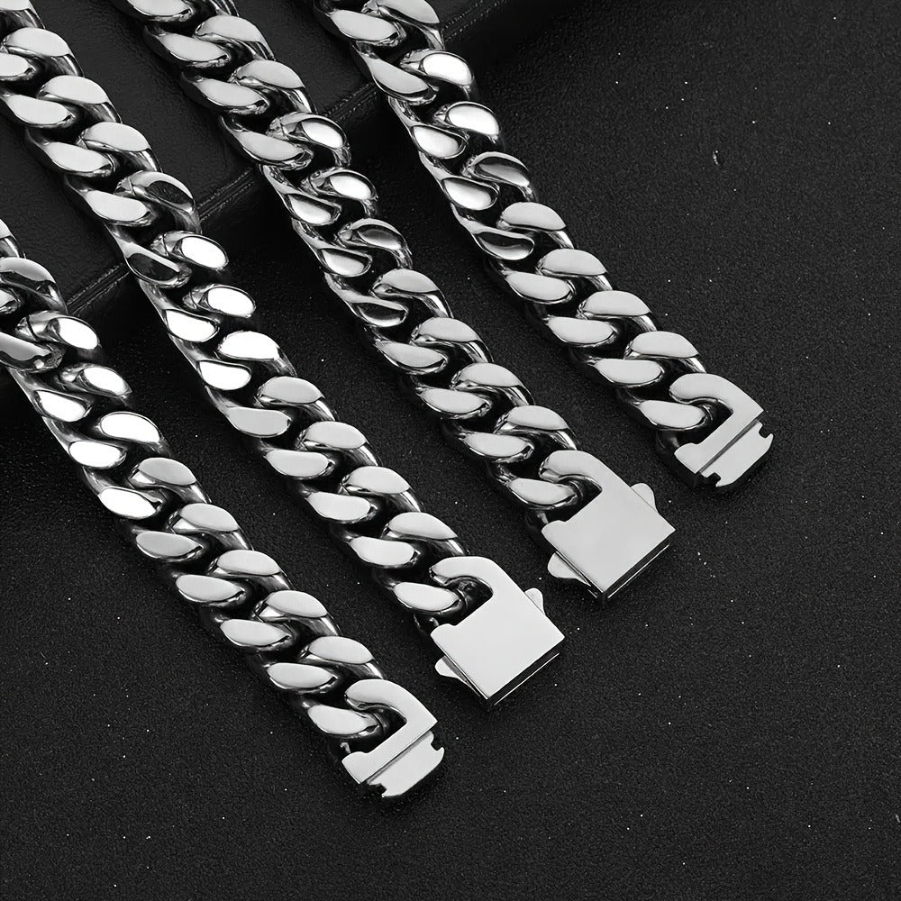 Cuban Link Chain Necklace - Bracelet Men 14mm Miami Hip Hop Chunky Thick for Men Boys Streetwear - product detail view 6