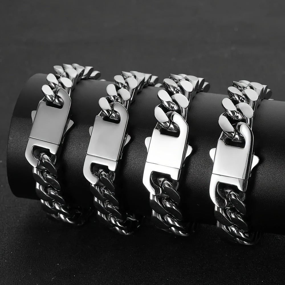 Cuban Link Chain Necklace - Bracelet Men 14mm Miami Hip Hop Chunky Thick for Men Boys Streetwear - product detail view 10