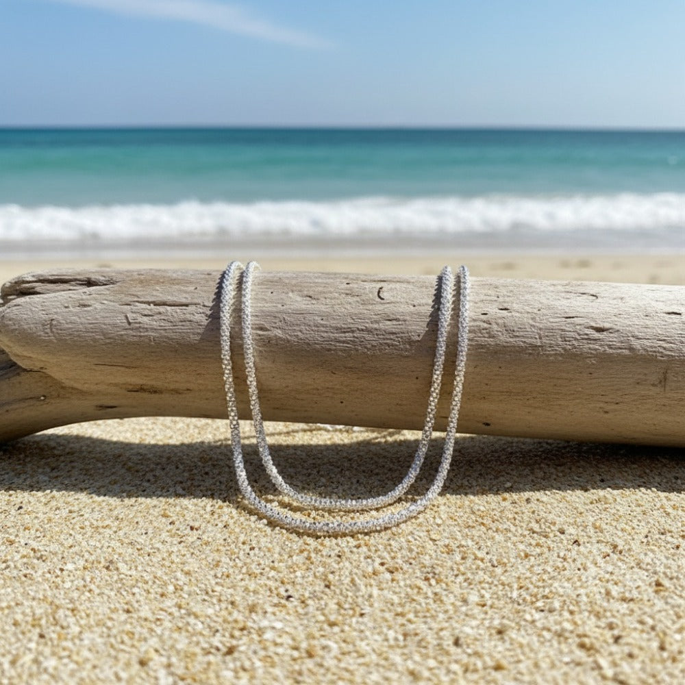 Cuban Link Chain Necklace - S925 Silver Glitter 4mm Solid Sparkling Style for Men & Women, Unisex - product detail view 6