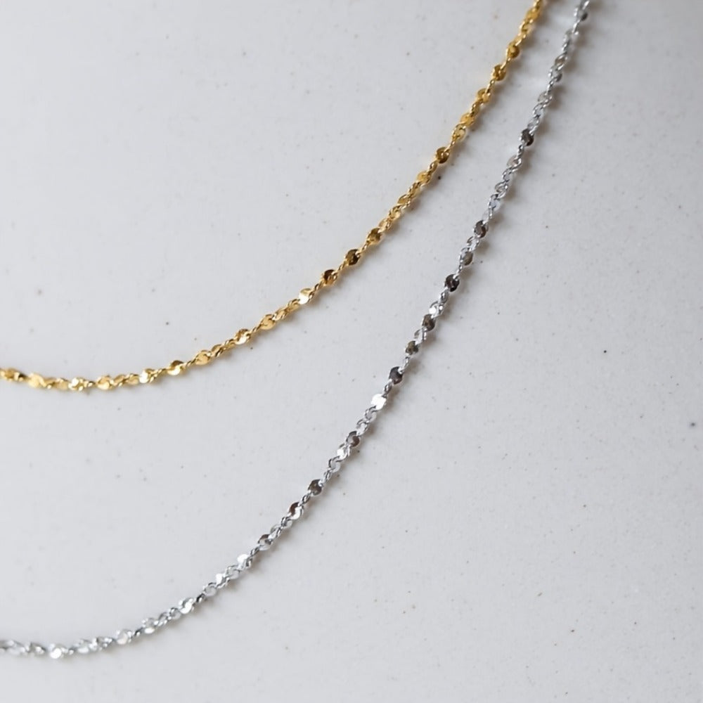 Cuban Link Chain Necklace - S925 Silver Glitter 4mm Solid Sparkling Style for Men & Women, Unisex - product detail view 8