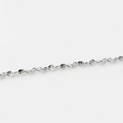 Cuban Link Chain Necklace - S925 Silver Glitter 4mm Solid Sparkling Style for Men & Women, Unisex - product detail view 9