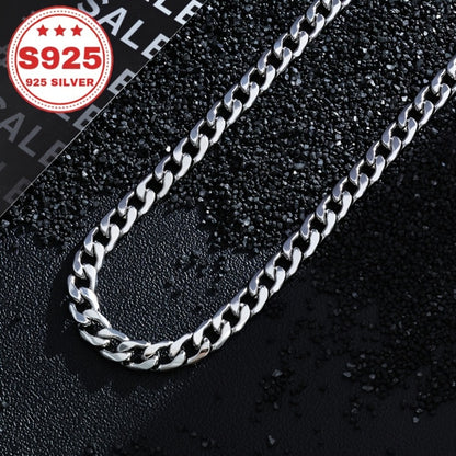 Cuban Link Chain Necklace - S925 Sterling Silver Hypoallergenic Non-Tarnish Classic Hip Hop for Women - product detail view 5