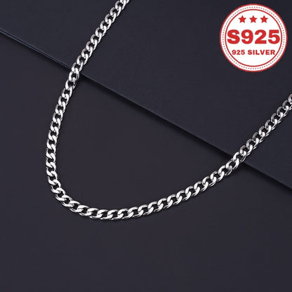 Cuban Link Chain Necklace - S925 Sterling Silver Hypoallergenic Non-Tarnish Classic Hip Hop for Women - product detail view 7