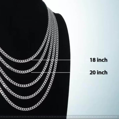 Cuban Link Chain Necklace - S925 Sterling Silver Hypoallergenic Non-Tarnish Classic Hip Hop for Women - product detail view