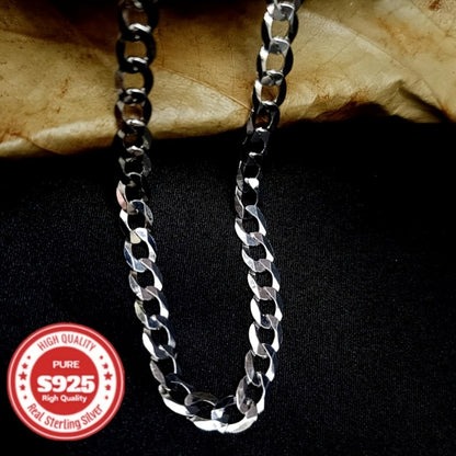 Cuban Link Chain Necklace - S925 Sterling Silver 10mm - Heavyweight Handcrafted Thick for Men & Women - product detail view 4