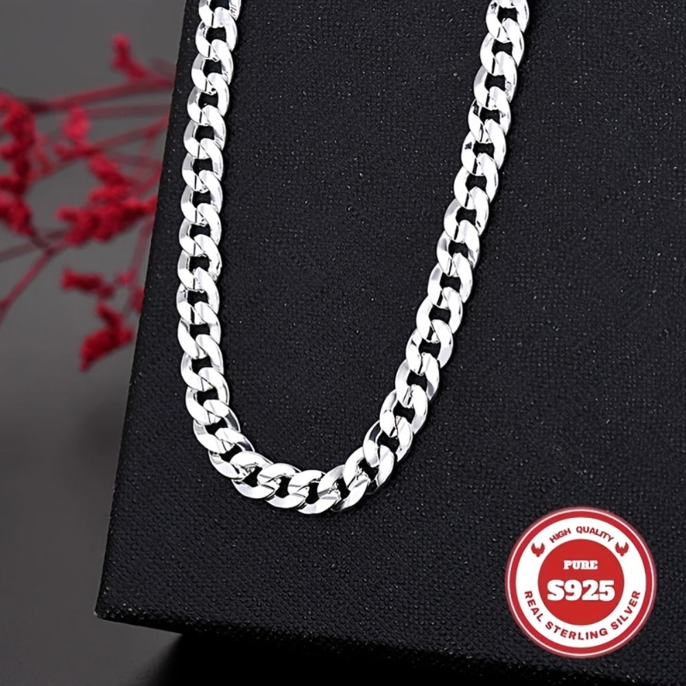 Cuban Link Chain Necklace - S925 Sterling Silver 10mm - Heavyweight Handcrafted Thick for Men & Women - product detail view 8