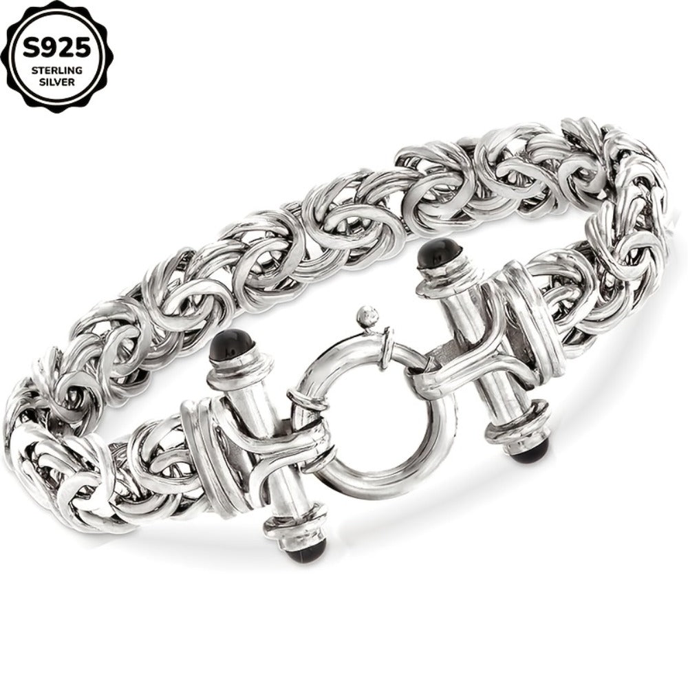 Cuff Bracelet - 925 Sterling Silver for Women Classic Elegant Bangle Gift Box Included - product detail view 8
