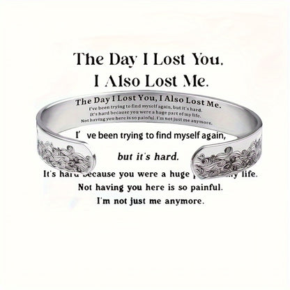 Cuff Bracelet - Pet Memorial for Women - Adjustable C-Shape Open , Sympathy Gift for Loss - main product view