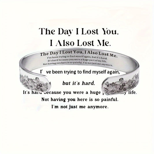 Cuff Bracelet - Pet Memorial for Women - Adjustable C-Shape Open , Sympathy Gift for Loss - main product view
