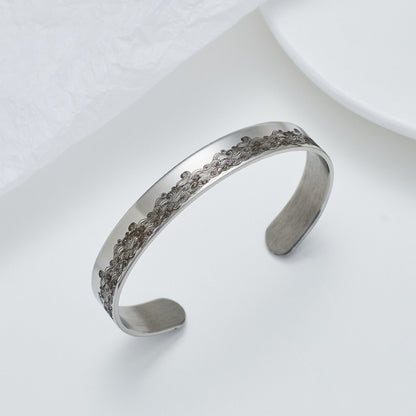 Cuff Bracelet - Pet Memorial for Women - Adjustable C-Shape Open , Sympathy Gift for Loss - product detail view 6