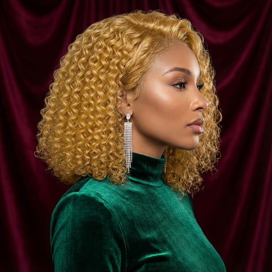 Curly Wig - Deep Wave Glueless for Women - 24" Afro Hair | Pre-Plucked Hairline | Full - main product view