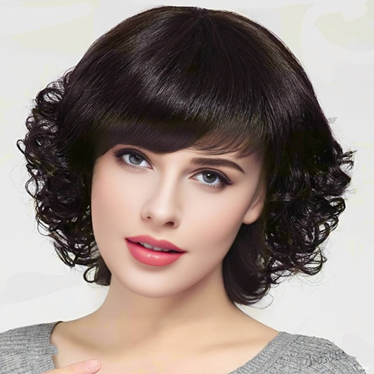 Curly Wig - Short Loose for Women - Full Cover Natural Hairpiece for Middle-Aged & - main product view