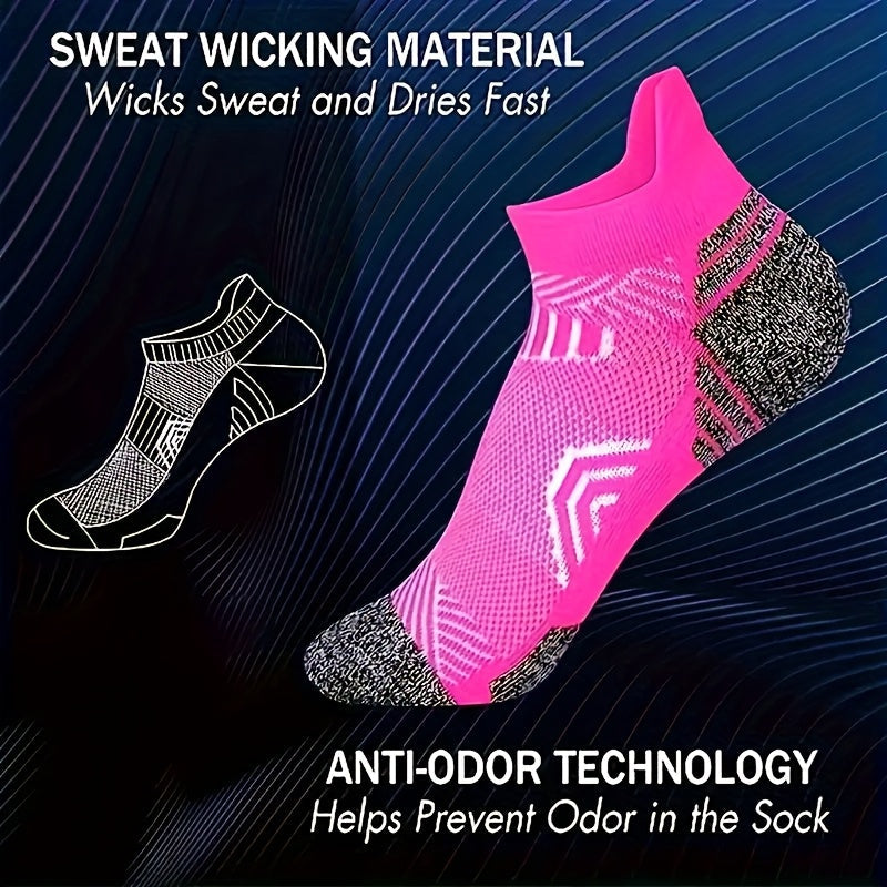 Cushioned Low-Cut Sports Socks - 10/15-Pair Options - Breathable low-cut design with thick – view 3