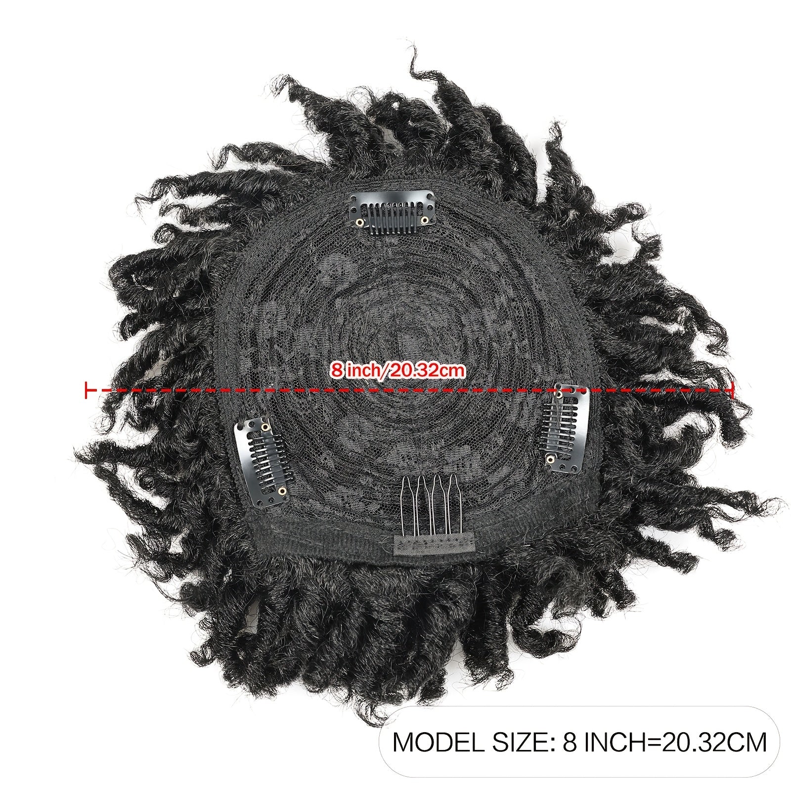 Short Dreadlock Hair Topper Wig with Clip in Braided Hair Half Wigs for Men Short Synthetic Dreadlocks Hair Pieces Toupee Afro Hair for Men And Men Topper Wiglets Hairpieces for Thinning Hair (1B), Christmas Wig