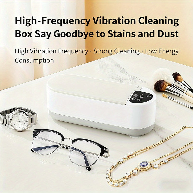 All-Around Cleaning, Multi-Functional Portable USB Rechargeable High-Frequency Vibration Cleaning Machine - Easy to Use at Home for Jewelry, Glasses, Watches, Etc.