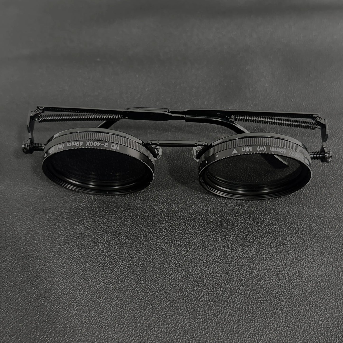 Steampunk Glasses Vintage Flip Spin Adjustable Gradient Lens – Alloy Frame Interchangeable Lens Eyewear for Men Women, Festival Party Cosplay Rave Halloween, Black Gold