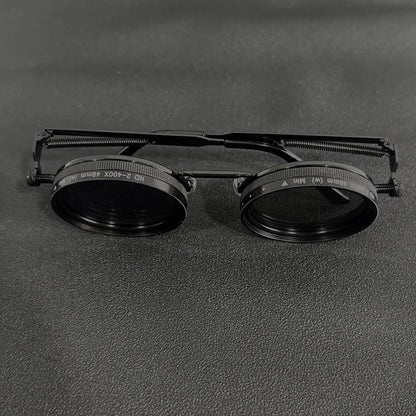 Steampunk Glasses Vintage Flip Spin Adjustable Gradient Lens – Alloy Frame Interchangeable Lens Eyewear for Men Women, Festival Party Cosplay Rave Halloween, Black Gold