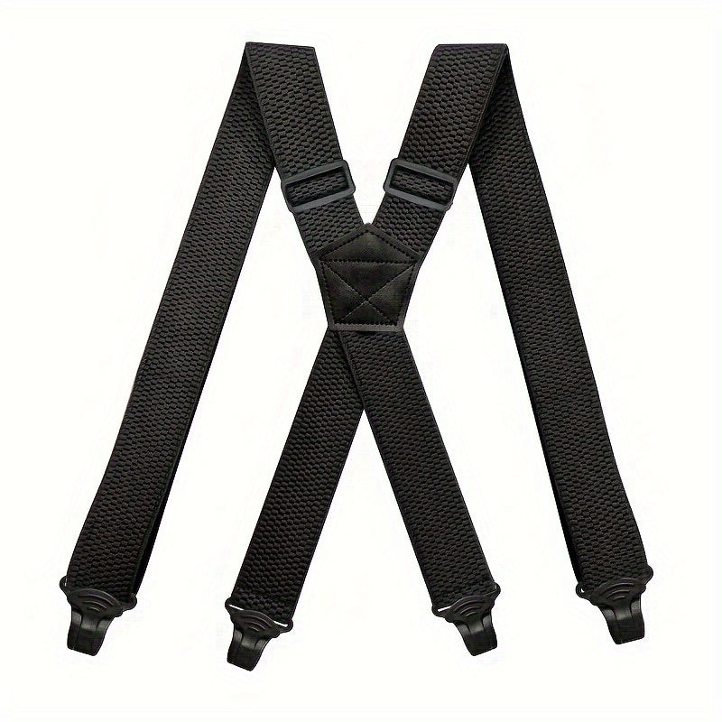 Men's Wide Heavy Duty Work Suspender Adult 4 Clips 120cm Suspenders X Type Elastic Adjustable Strap Braces Work Male Jockstrap