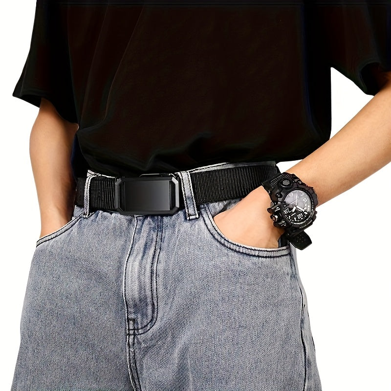 4pcs Automatic Buckle Adjustable Waistband, Made Of Soft Nylon Material That Is Sturdy, Stretch Resistant, And Wear-resistant. Suitable for Jeans, Work Pants, Casual Pants, And Skirts, It Can Be Used for Both Commuting And Leisure - Unisex