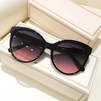 Oversized Cat Eye Sunglasses for Women Men Y2K Fashion Luxury Shades UV Protection Lightweight Beach Vacation Travel Eyewear Leopard Floral Multi-Color