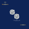 1 Pair Moissanite Stud Earrings 1CT, 2CT, 4CT, 6CT D Color VVS1 Clarity Brilliant Round Cut Lab Moissanite 18K gold plated White 18K gold Plated 925 Sterling Silver Earring Jewelry Gifts For Teenager Teenager Girls With Jewelry Box, For Teenager